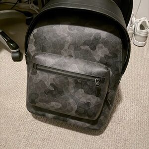Coach Black and Gray Camouflage Men's Backpack